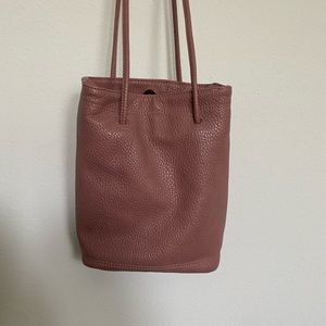 Vegan leather bucket bag